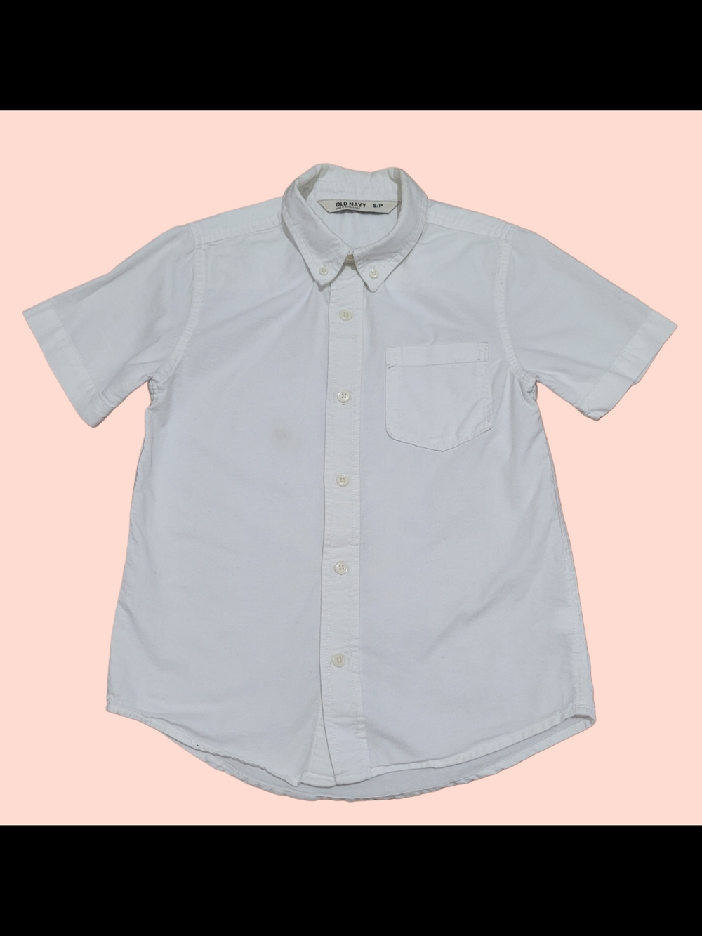 Old Navy White Short-Sleeve Button-Down Shirt
